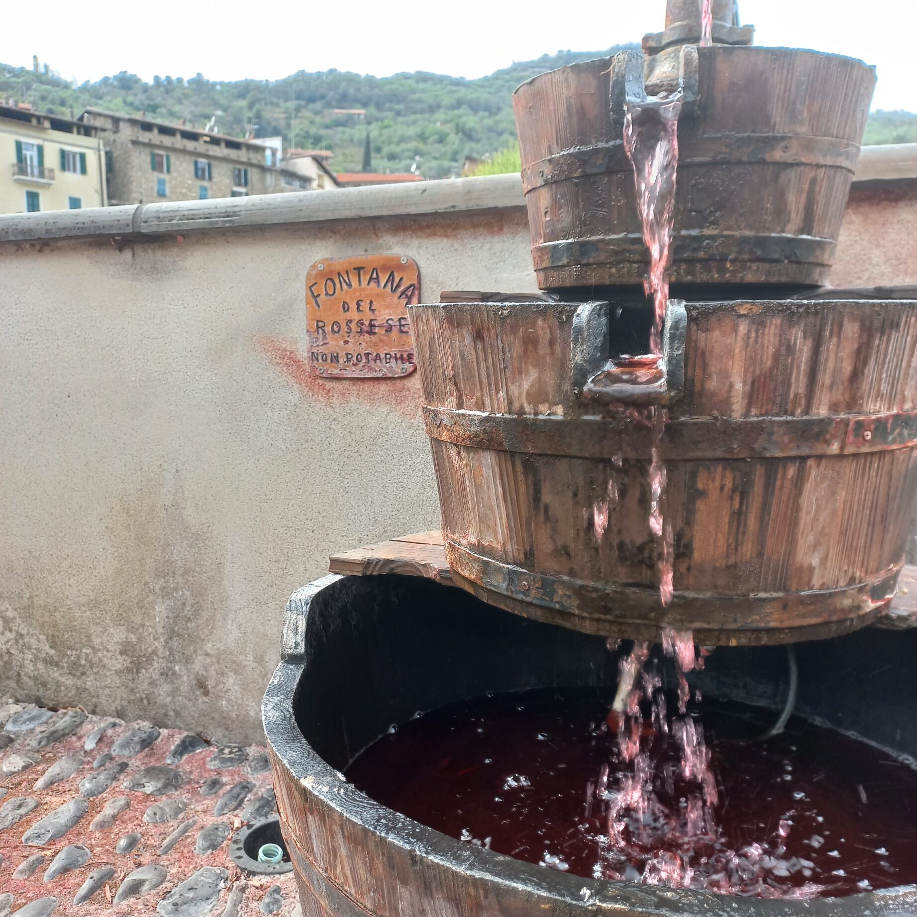 Tutti i colori tranne uno dettaglio fontana